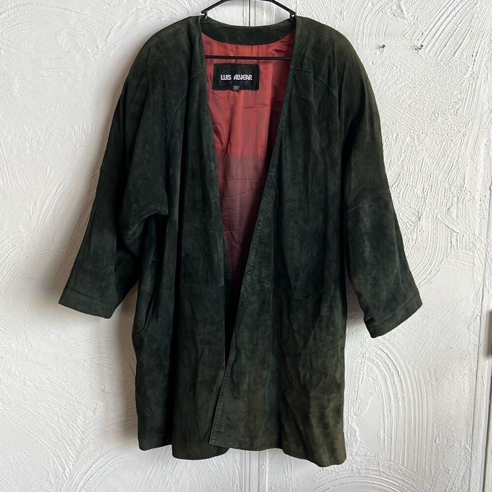 Vintage Luis Alvear Leather Cape Style Jacket Sz. L
